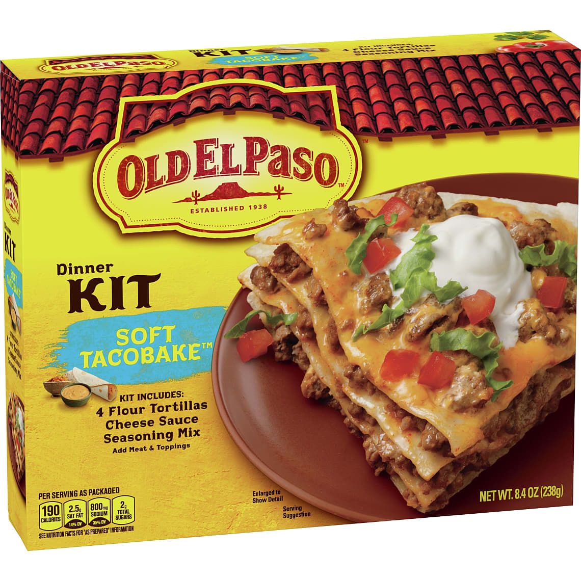 Old El Paso Dinner Kit, Soft Tacobake, 8.4 oz Box